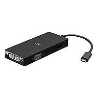 C2G USB C Multiport Adapter with HDMI, DisplayPort, DVI & VGA - 4K 60Hz