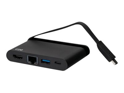 C2G USB C Compact Docking Station with 4K HDMI, USB, Ethernet, and USB C