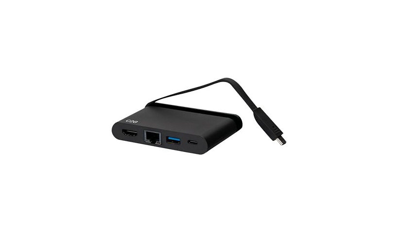 C2G USB C Compact Docking Station with 4K HDMI, USB, Ethernet, and USB C - Power Delivery up to 60W