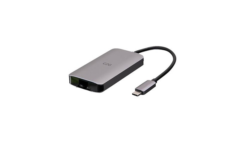 C2G USB C Docking Station with 4K HDMI, USB, Ethernet, and USB C - Power Delivery up to 100W