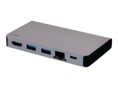 C2G USB C Docking Station with 4K HDMI, USB, Ethernet, and USB C - Power Delivery up to 100W
