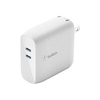 Belkin BOOST CHARGE™ Dual USB-C GaN Wall Charger 68W​ + USB-C Cable - White