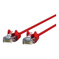 Belkin Cat6 3ft Slim 28 AWG Red Ethernet Patch Cable, UTP, Snagless, Molded, RJ45, M/M, 3'
