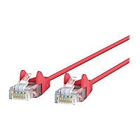 Belkin Cat6 7ft Slim 28 AWG Red Ethernet Patch Cable, UTP, Snagless, Molded, RJ45, M/M, 7'