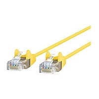 Belkin Cat6 7ft Slim 28 AWG Yellow Ethernet Patch Cable, UTP, Snagless, Molded, RJ45, M/M, 7'