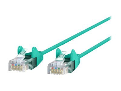 Belkin Cat6 3ft Slim 28 AWG Green Ethernet Patch Cable, UTP, Snagless, Molded, RJ45, M/M, 3'