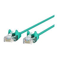Belkin Cat6 7ft Slim 28 AWG Green Ethernet Patch Cable, UTP, Snagless, Molded, RJ45, M/M, 7'