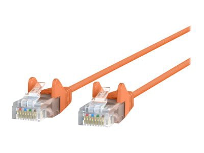 Belkin Cat6 Slim 28AWG Snagless Ethernet Patch Cable - Orange - 7ft