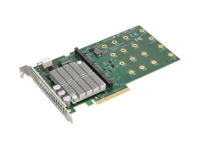 Supermicro AOC-SHG3-4M2P - interface adapter - M.2 NVMe Card - PCIe 3.0 x8
