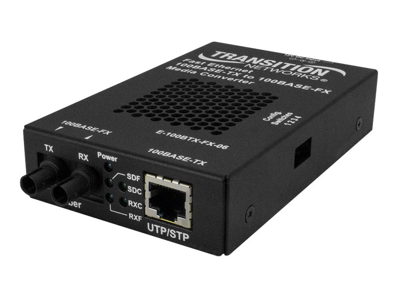 Transition Networks E-100BTX-FX-06 - fiber media converter - 100Mb LAN