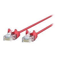 Belkin Cat6 1ft Slim 28 AWG Red Ethernet Patch Cable, UTP, Snagless, Molded, RJ45, M/M, 1'