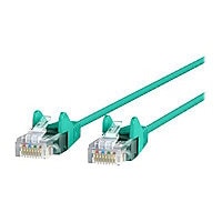 Belkin Cat6 2ft Slim 28 AWG Green Ethernet Patch Cable, UTP, Snagless, Molded, RJ45, M/M, 2'