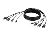 Belkin Secure KVM Combo Cable - video / USB / audio cable - TAA Compliant -