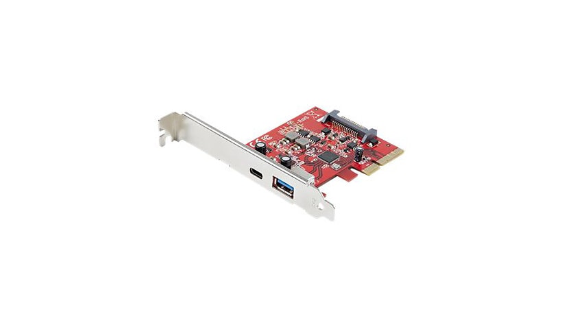 StarTech.com 2-Port 10Gbps USB-A & USB-C PCIe Card Adapter - USB 3.2 Gen 2 PCI Express Expansion Add-On Card - Windows,