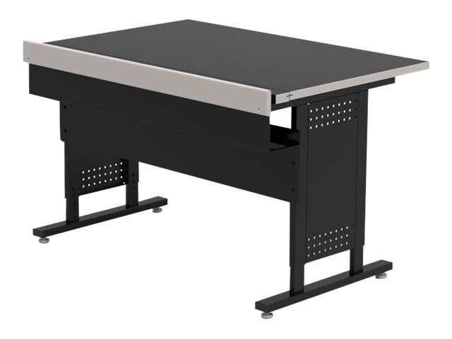Spectrum Esports Evolution - table - rectangular - matte black, silver acce