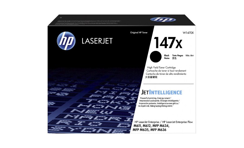 HP 147X Original High Yield Laser Toner Cartridge - Black - 1 Each - 25200 Pages
