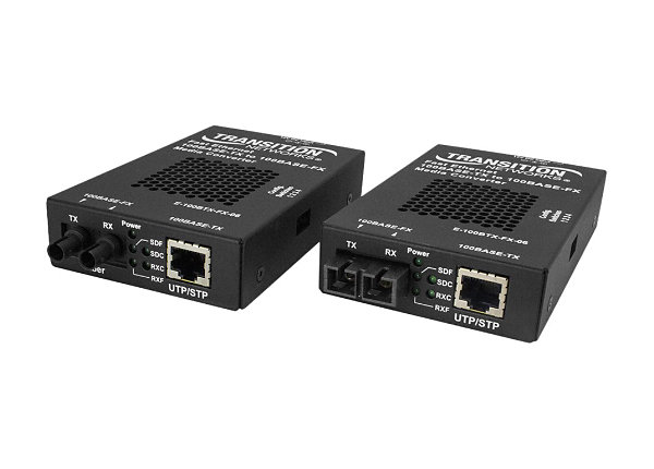 Transition Networks Stand-Alone - fiber media converter - 100Mb LAN -  E-100BTX-FX-06(SC)NA - Transceiver Modules 