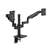 Humanscale M/FLEX M2.1 - mounting kit - for 2 monitors - black with black t