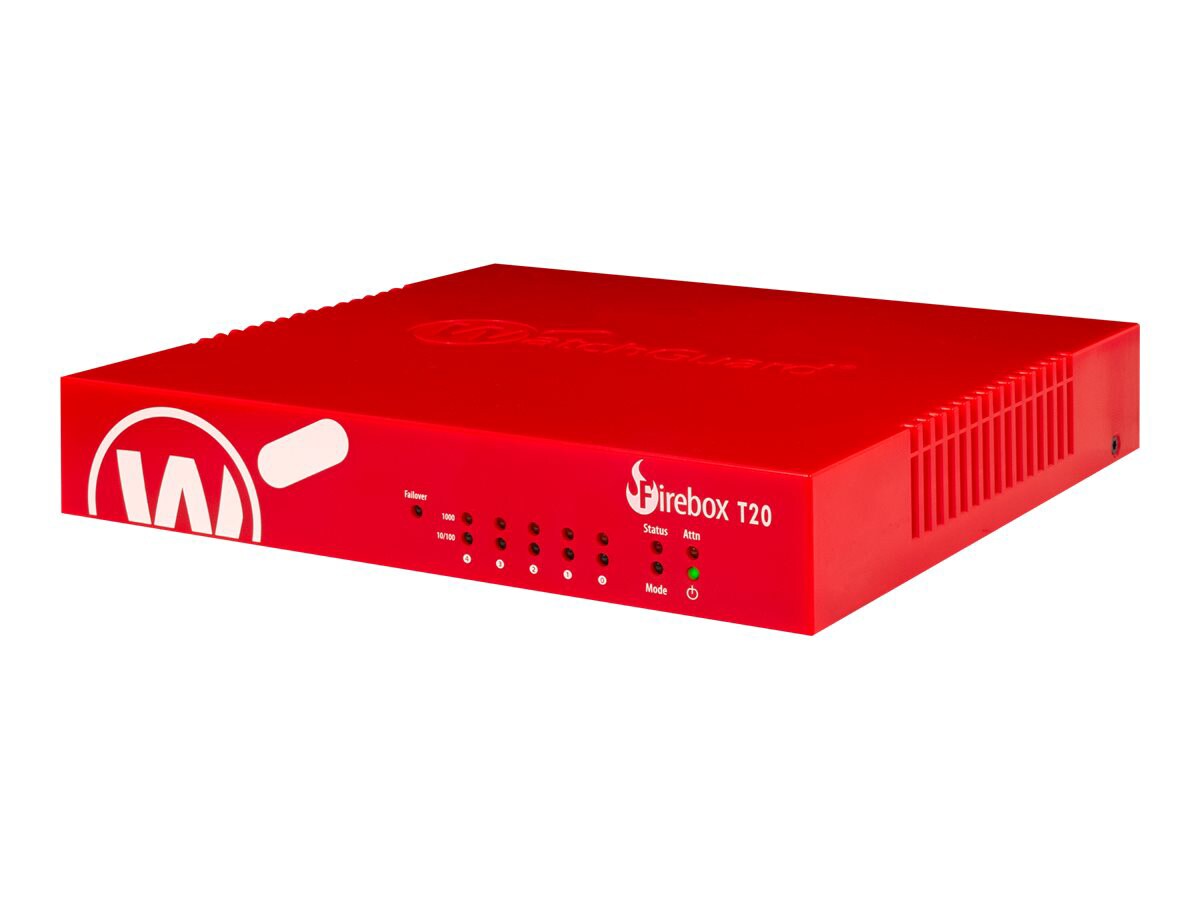 WatchGuard Firebox T20 - security appliance - WatchGuard Trade-Up Program - with 3 years Total Security Suite