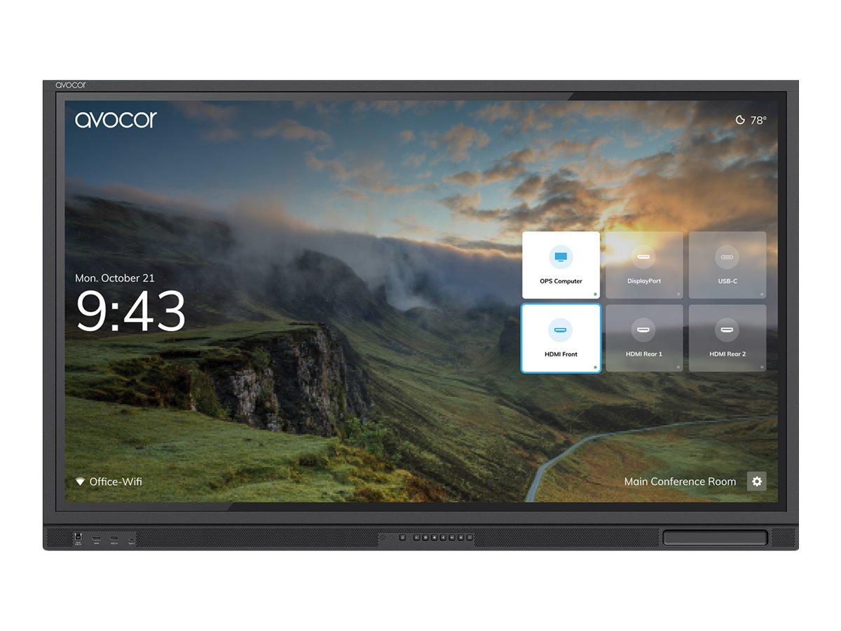 Avocor AVE-5530 E-Series - 55" LED-backlit LCD display - 4K - for digital signage / interactive communication