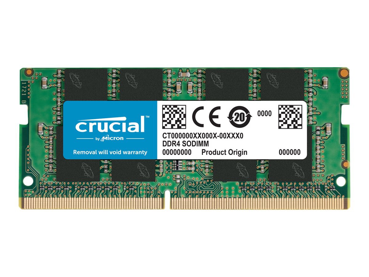 Crucial DDR4 - - GB - SO-DIMM 260-pin - 3200 MHz / PC4-25600 - unbuffered - CT16G4SFRA32A - Laptop Memory - CDW.com