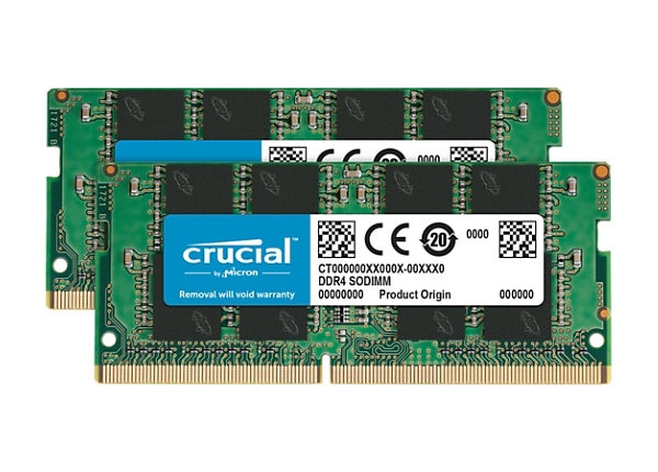 Intestinos Melodramático Metáfora Crucial - DDR4 - kit - 32 GB: 2 x 16 GB - SO-DIMM 260-pin - 3200 MHz /  PC4-25600 - unbuffered - CT2K16G4SFRA32A - Laptop Memory - CDW.com