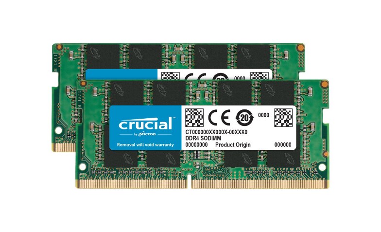 Gymnast forsvinde kost Crucial - DDR4 - kit - 32 GB: 2 x 16 GB - SO-DIMM 260-pin - 3200 MHz /  PC4-25600 - unbuffered - CT2K16G4SFRA32A - Laptop Memory - CDW.com