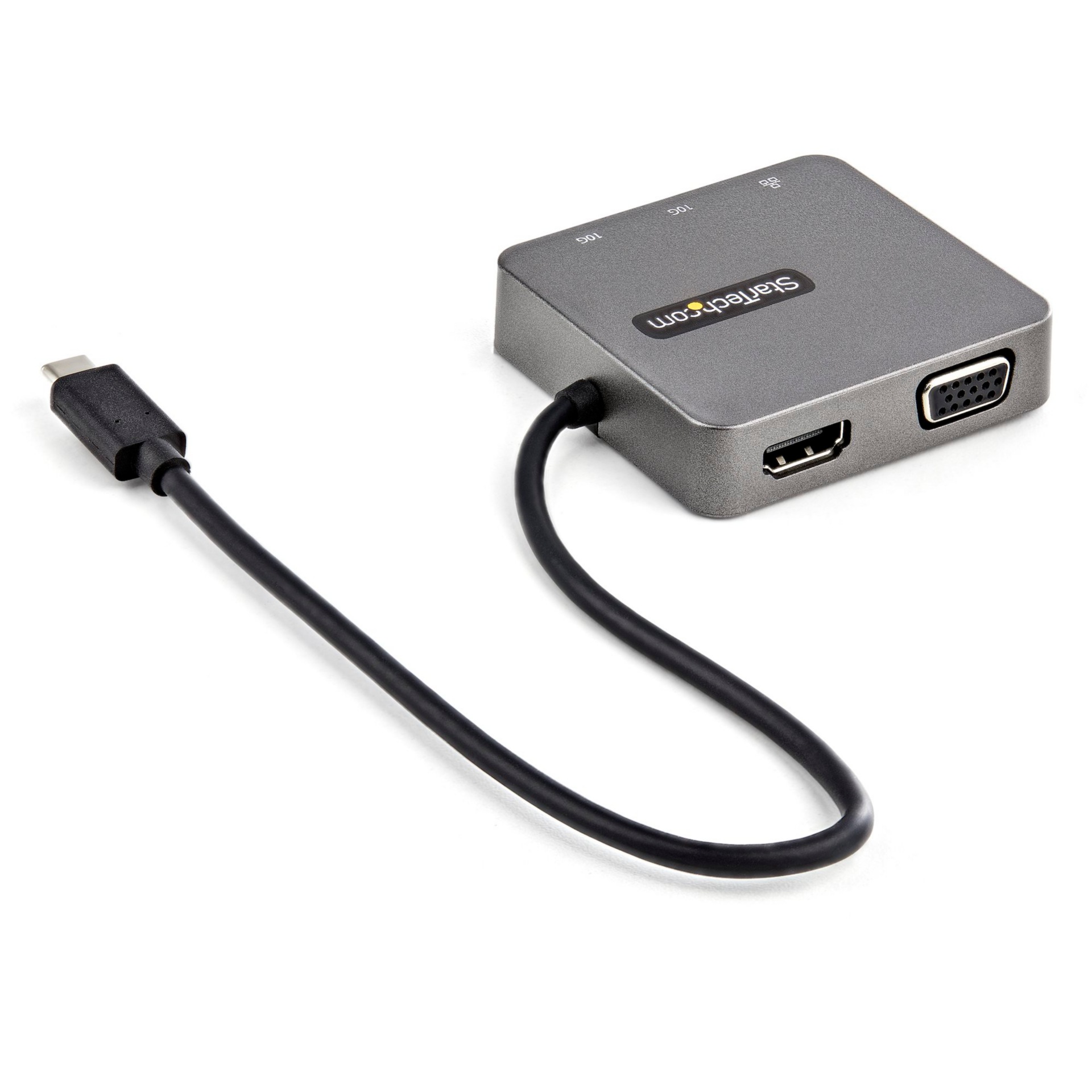 Thumbnail 2 of 7 for StarTech.com USB-C Multiport Adapter, USB 3.1 Gen 2 Type-C Mini Dock, USB-C to 4K HDMI or 1080p VGA, 10Gbps USB-A & TAA