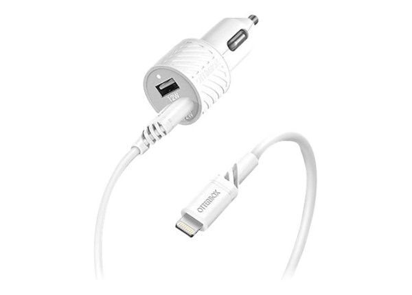 OTTERBOX LIGHTNING/USB-A CHARGER WHT