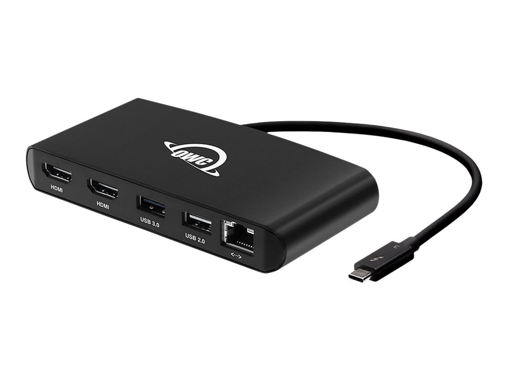 OWC 5-Port Thunderbolt mini Dock With Dual 4K HDMI, Dual USB + Gigabit Ethernet