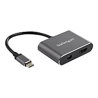 StarTech.com USB C Multiport Video Adapter - 4K 60Hz USB-C to HDMI 2.0 or Mini DisplayPort 1.2 Monitor Display Adapter -