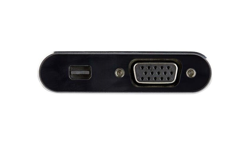 StarTech.com USB C Multiport Video Adapter, USB-C to 4K 60Hz Mini DisplayPort 1.2 or 1080p VGA Monitor Adapter, USB