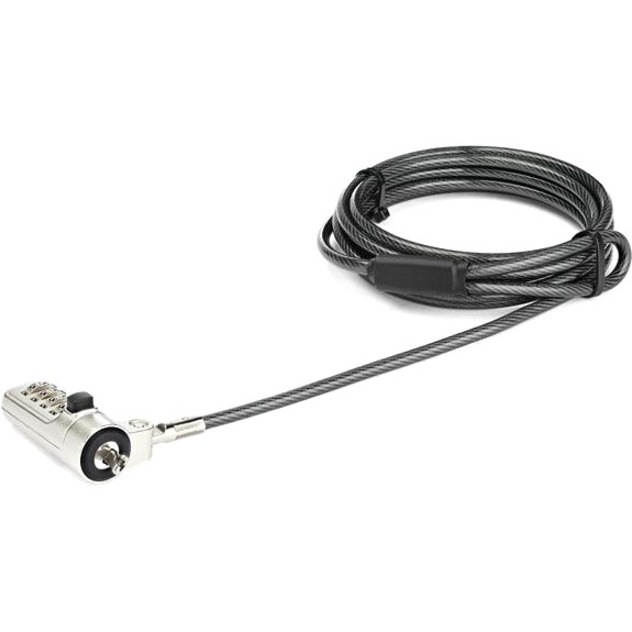 StarTech.com 6.6ft Laptop Cable Lock, 4 Digit Combination Anti-Theft Securi