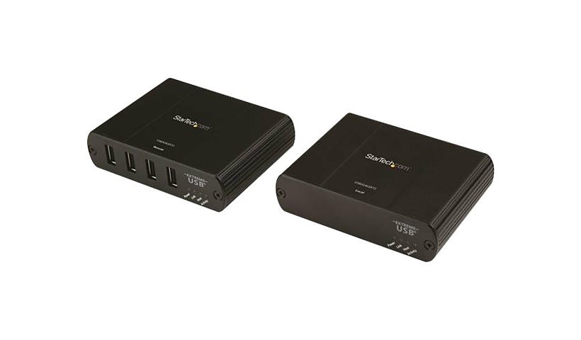 StarTech.com 4 Port USB 2.0 Extender over Ethernet/IP Network Hub - up to 330ft (100m) - USB over Gigabit LAN or Direct