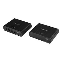 StarTech.com 4 Port USB 2.0 Extender Hub over Cat5e or Cat6 Ethernet Cable - 330ft/100m Metal USB 2.0 Extender Kit -