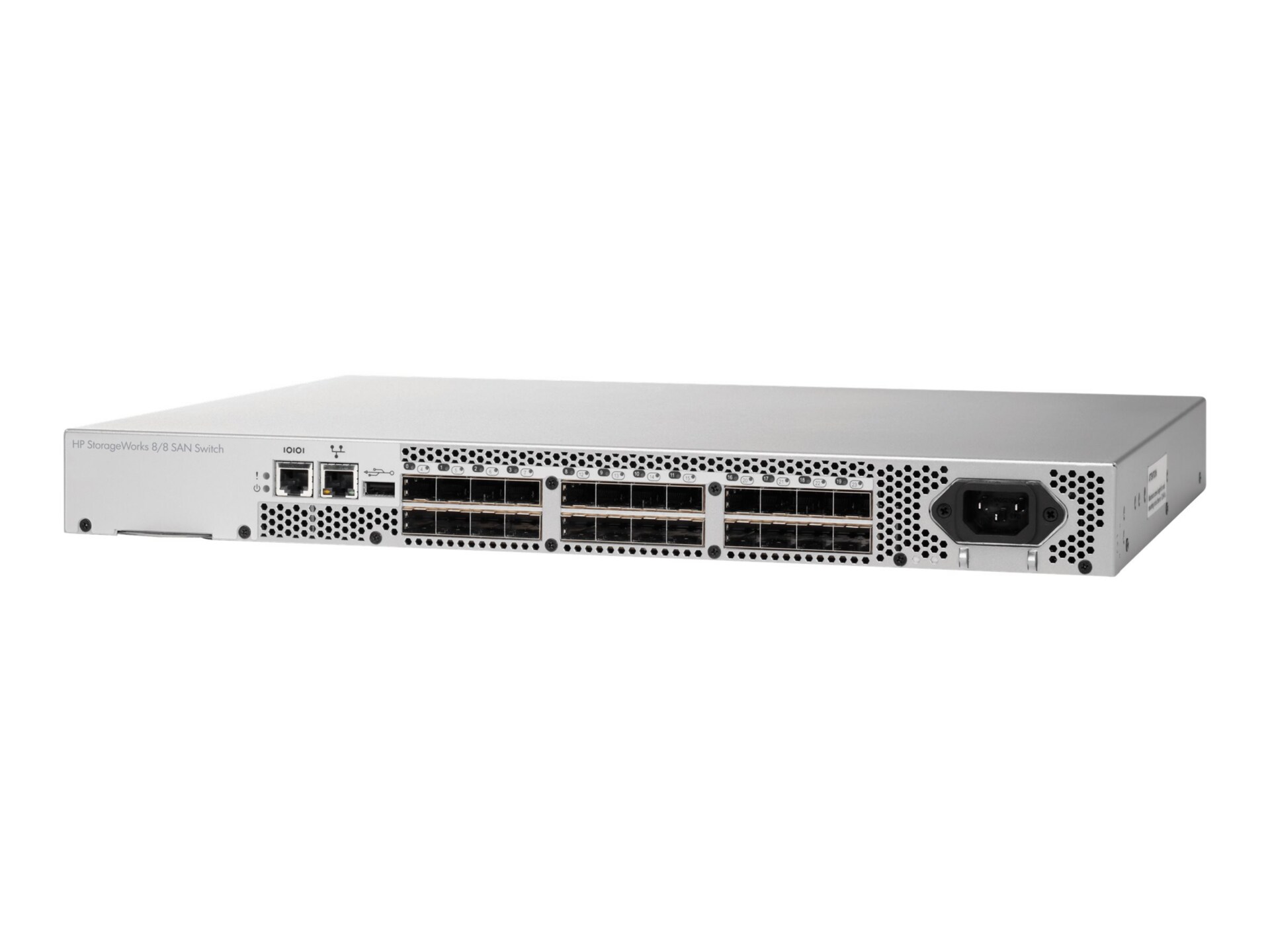 HPE 8/8 (8) Full Fabric Ports Enabled SAN Switch - switch - 8 ports - manag