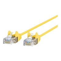 Belkin Cat6 12ft Slim 28 AWG Yellow Ethernet Patch Cable, UTP, Snagless, Molded, RJ45, M/M, 12'
