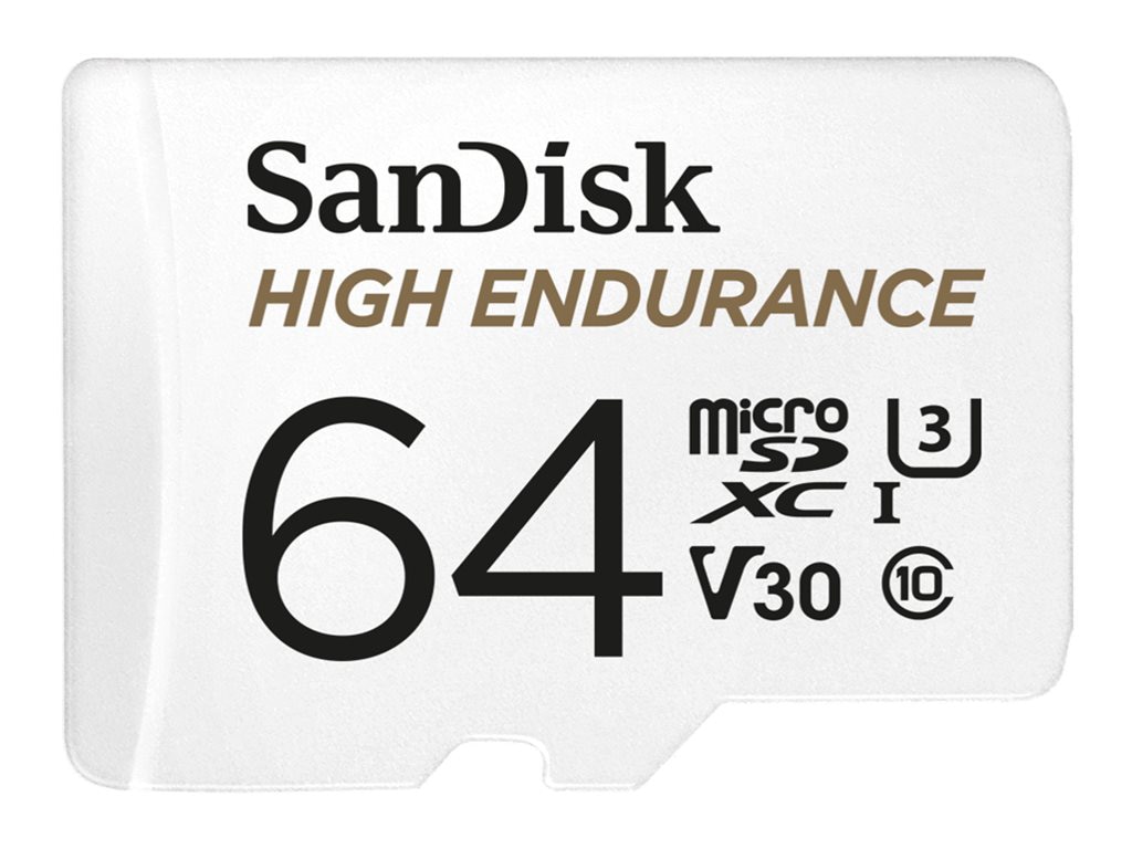 SanDisk High Endurance - flash memory card - 64 GB - microSDXC UHS-I