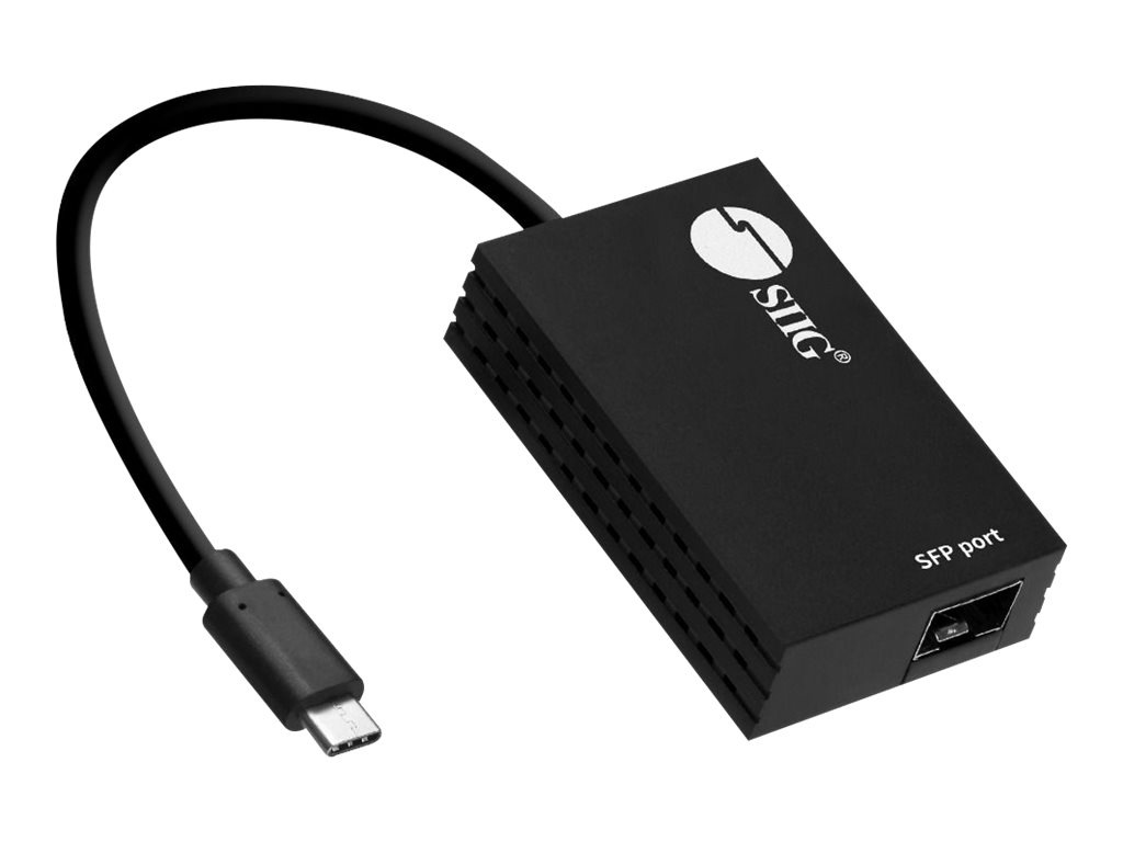 SIIG USB-C to SFP Gigabit Ethernet Adapter - network adapter - USB-C - Gigabit SFP