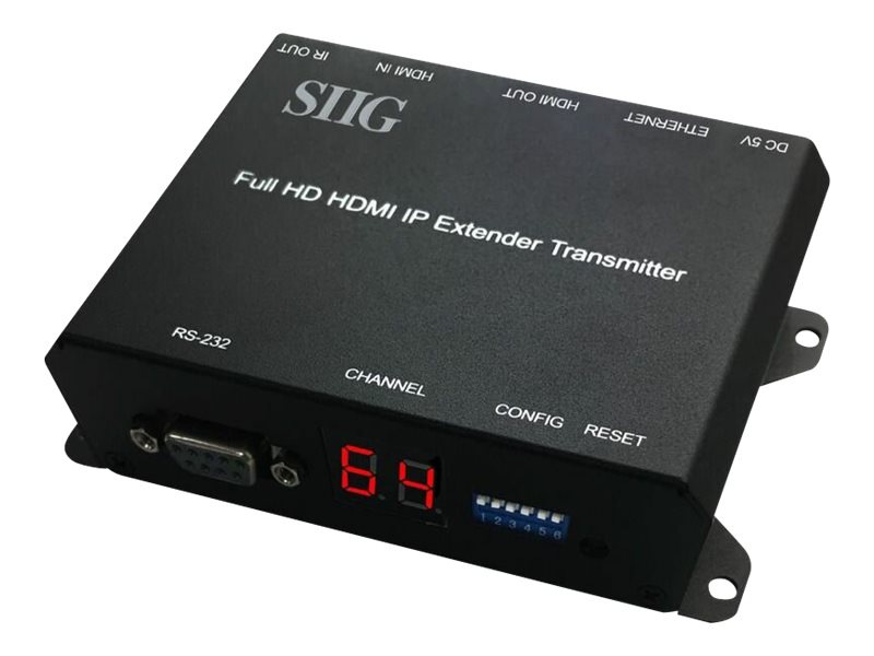 SIIG Full HD HDMI Extender over IP with PoE, RS-232 &amp; IR - video/audio/infrared/serial extender - HDMI