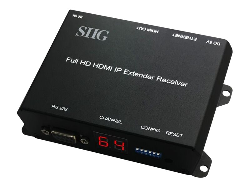 SIIG Full HD HDMI Extender over IP with PoE, RS-232 & IR - video/audio/infrared/serial extender - HDMI