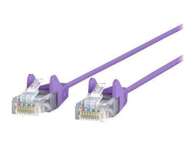 Belkin Slim - patch cable - 1 ft - purple