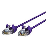 Belkin Cat6 2ft Slim 28 AWG Purple Ethernet Patch Cable, UTP, Snagless, Molded, RJ45, M/M, 2'