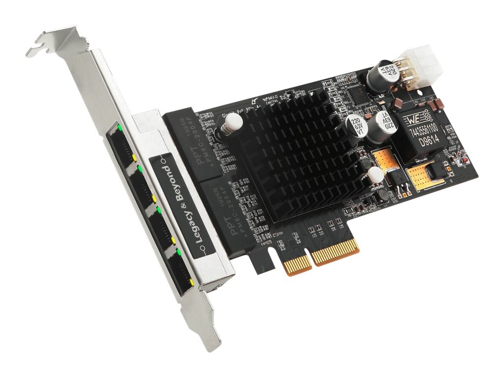 Thumbnail 3 of 4 for SIIG 4-Port Gigabit Ethernet with POE PCIe Card - Intel 350 - network adapter - PCIe 2.1 x4 - Gigabit Ethernet (PoE+) x
