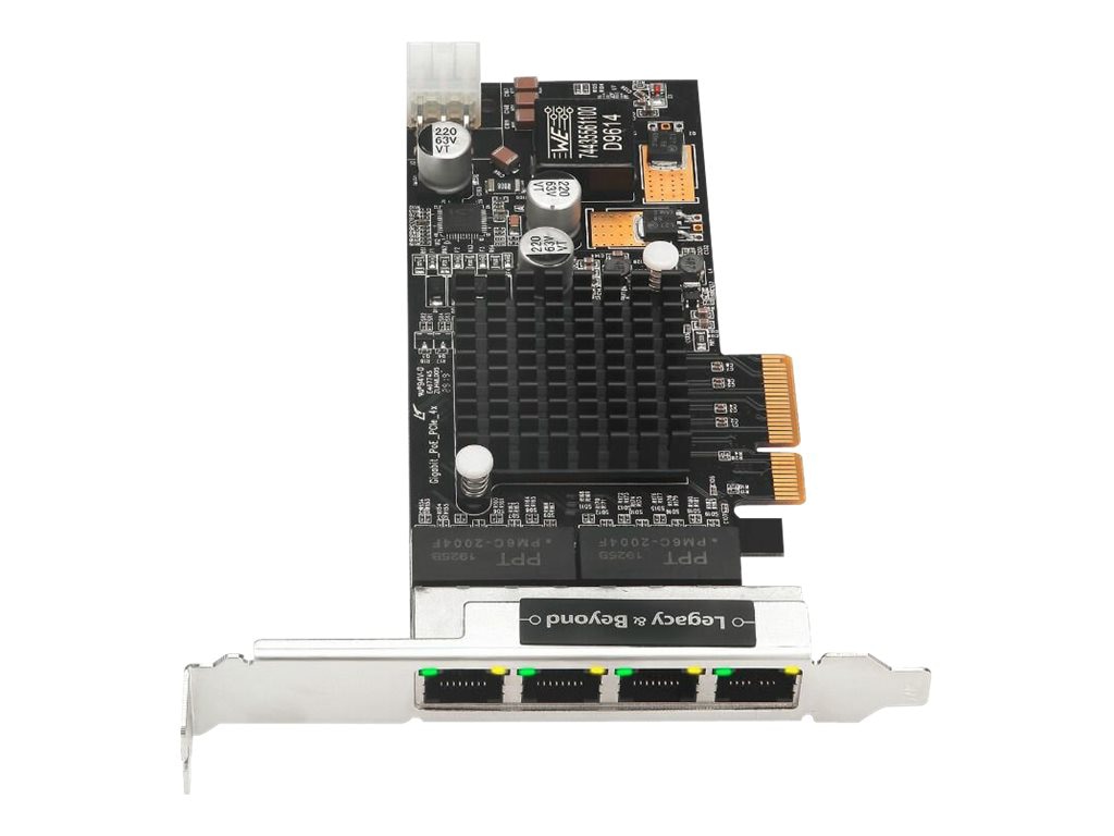 Thumbnail 4 of 4 for SIIG 4-Port Gigabit Ethernet with POE PCIe Card - Intel 350 - network adapter - PCIe 2.1 x4 - Gigabit Ethernet (PoE+) x