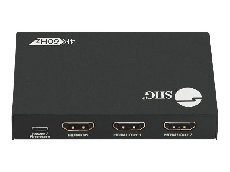 Thumbnail 4 of 6 for SIIG 2 Port HDMI 4K HDR Splitter with EDID and Downscaler - video/audio splitter - 2 ports
