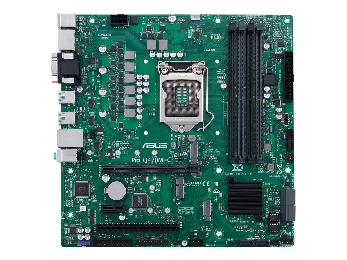 Asus Pro Q470M-C/CSM - motherboard - micro ATX - LGA1200 Socket - Q470