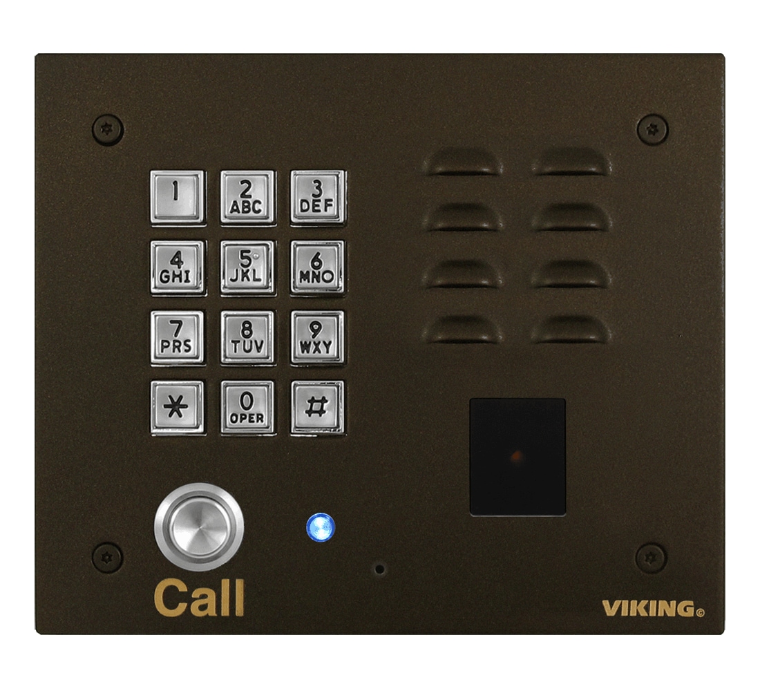 Viking Electronics VoIP Entry Phone System with Proximity Reader - Bronze Finish