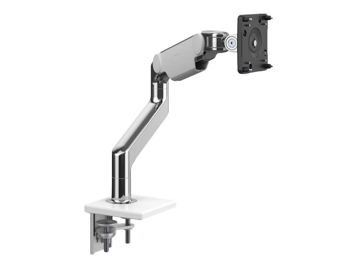 Humanscale M8.1 - mounting kit - adjustable arm - for monitor - polished aluminum with white trim