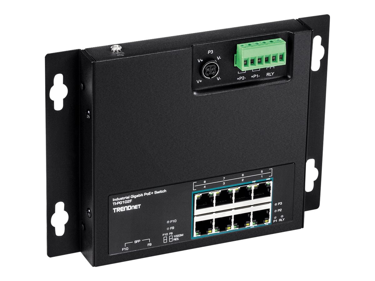 TRENDnet TI-PG102F - Industrial - switch - 10 ports